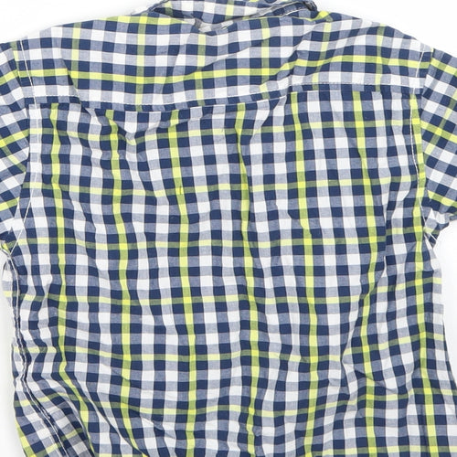 Rebel Boys Blue Check  Basic Button-Up Size 3-4 Years
