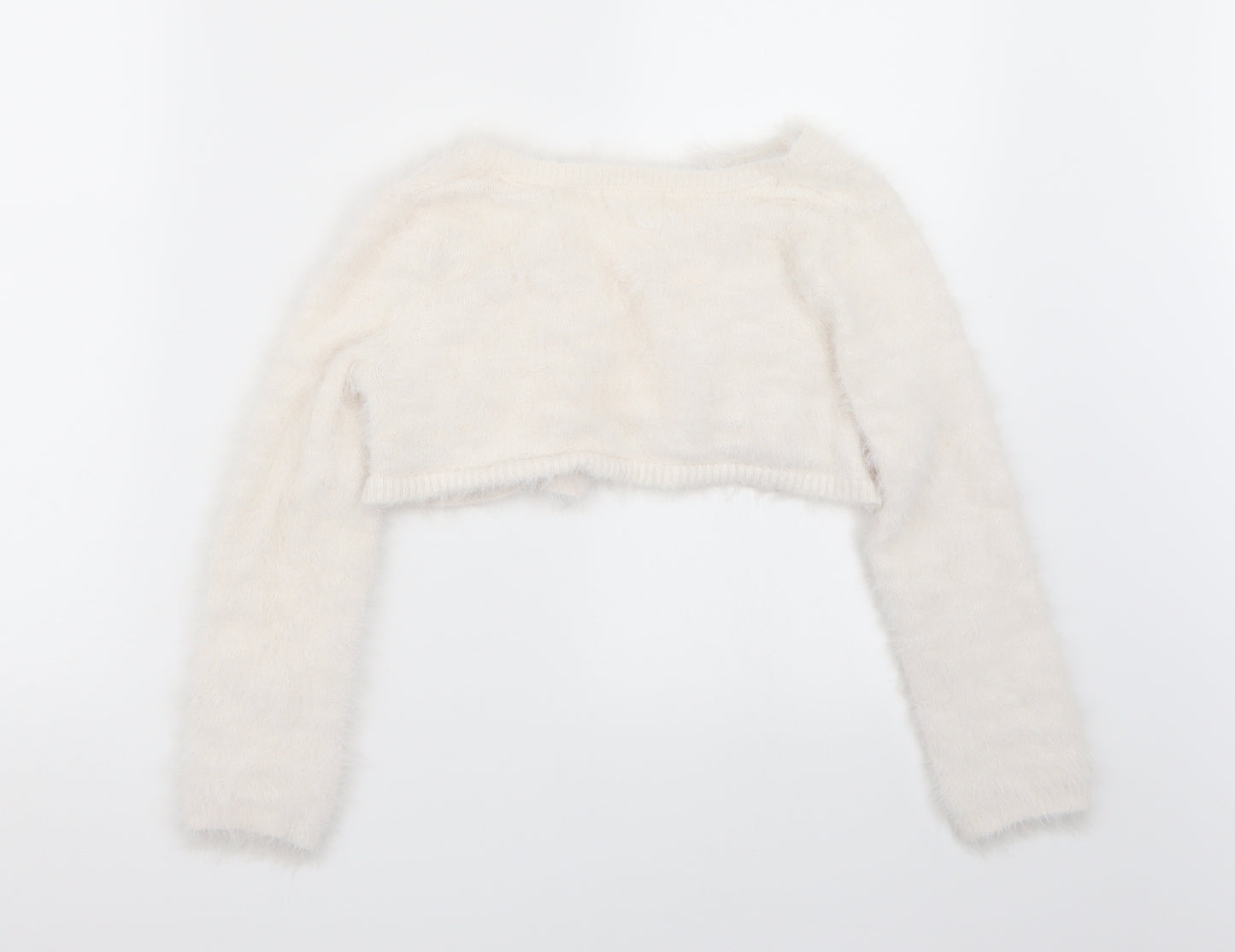 H&M Girls White   Cardigan Jumper Size 4 Years