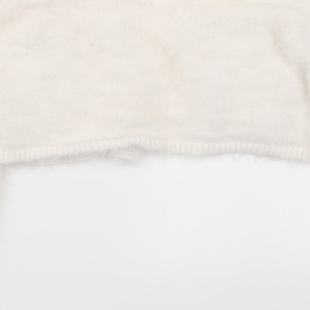 H&M Girls White   Cardigan Jumper Size 4 Years