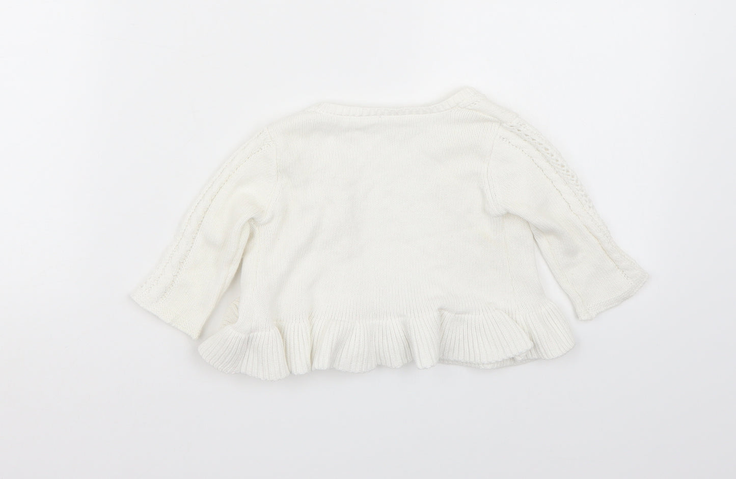 Matalan Baby White   Cardigan Jumper Size 3-6 Months