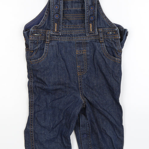 Marks and Spencer Baby Blue  Denim Dungaree One-Piece Size 9-12 Months