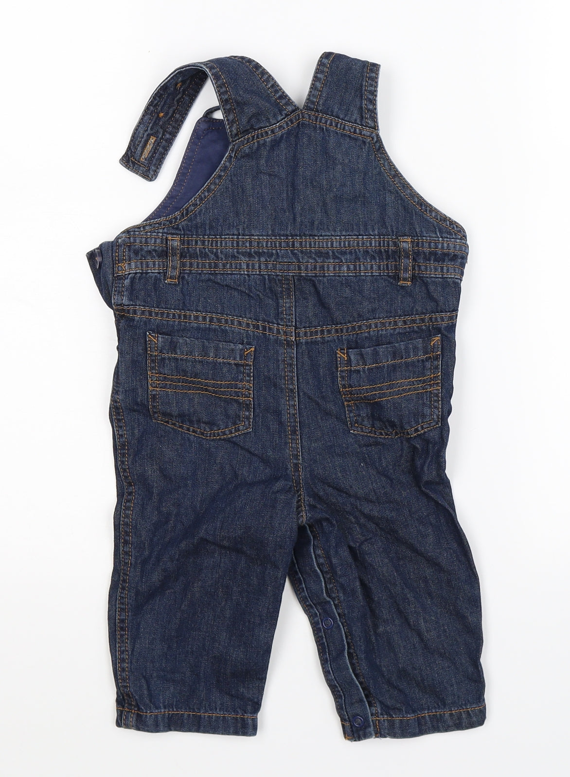 Marks and Spencer Baby Blue  Denim Dungaree One-Piece Size 9-12 Months