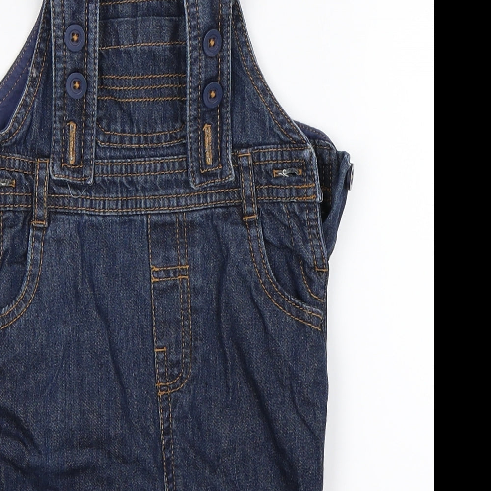 Marks and Spencer Baby Blue  Denim Dungaree One-Piece Size 9-12 Months