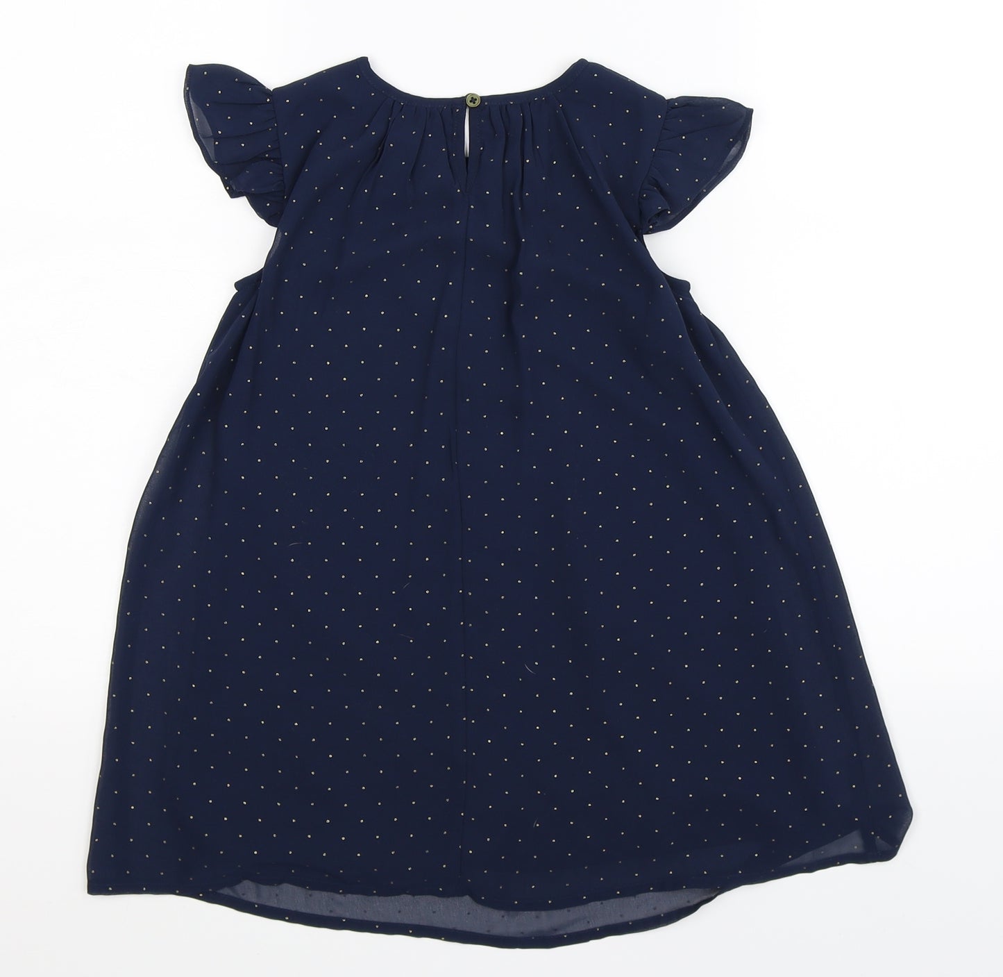 George Girls Blue Spotted Satin Fit & Flare  Size 3-4 Years