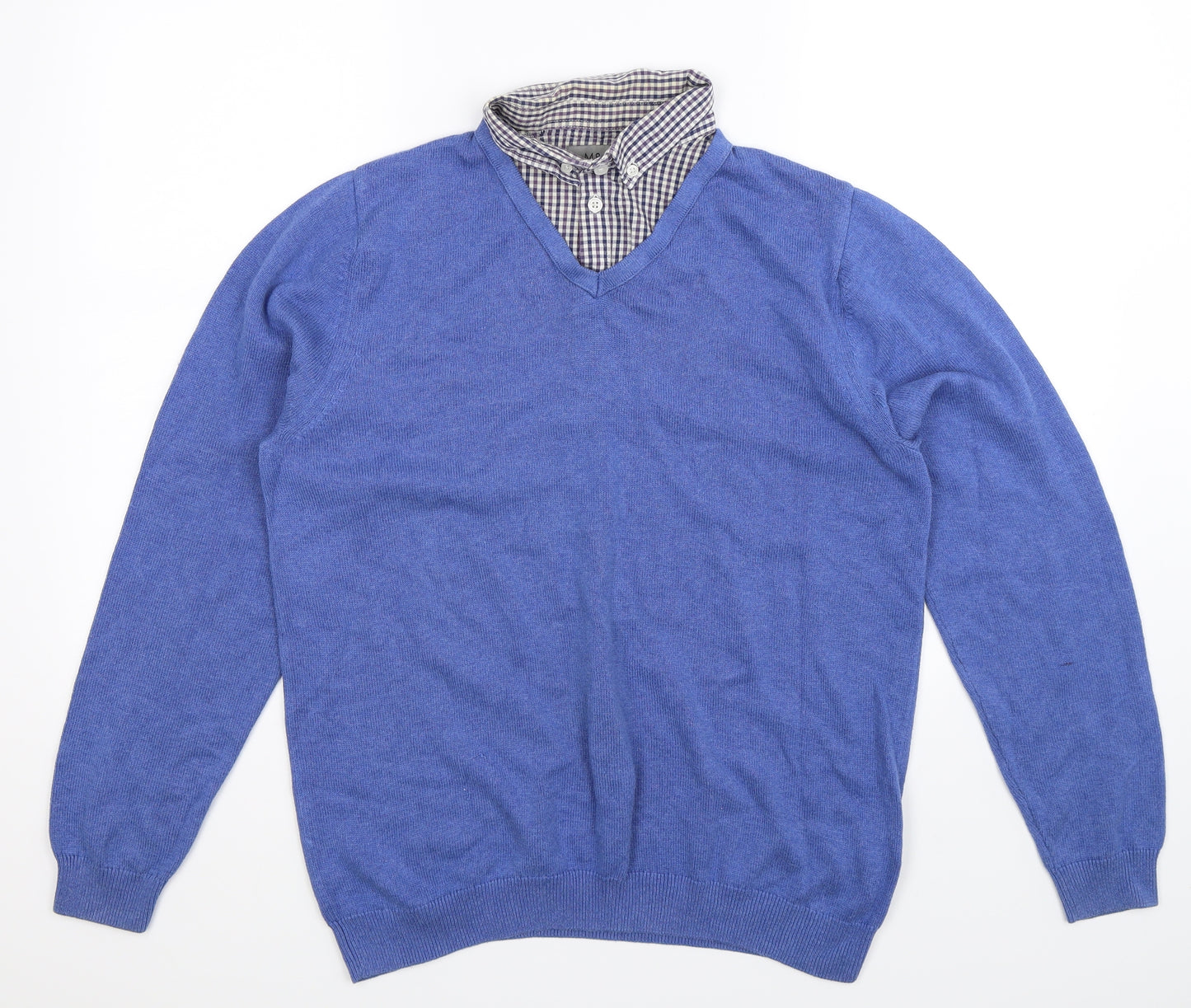 Marks and Spencer Mens Blue  Knit Pullover Jumper Size M