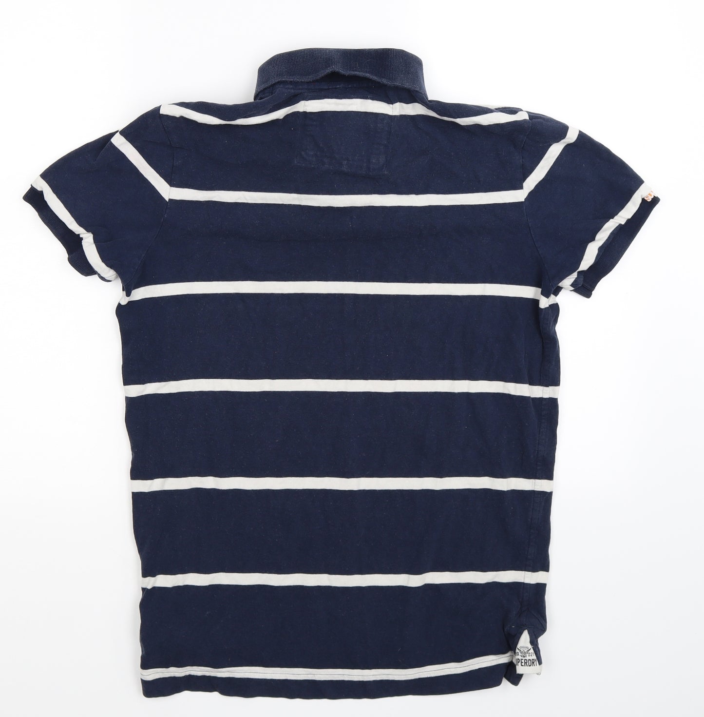 Superdry Mens Blue Striped   Polo Size M