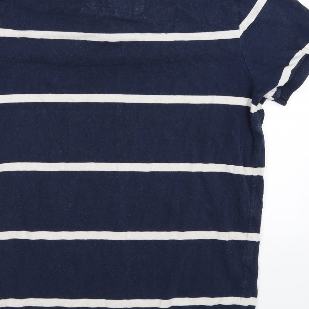 Superdry Mens Blue Striped   Polo Size M