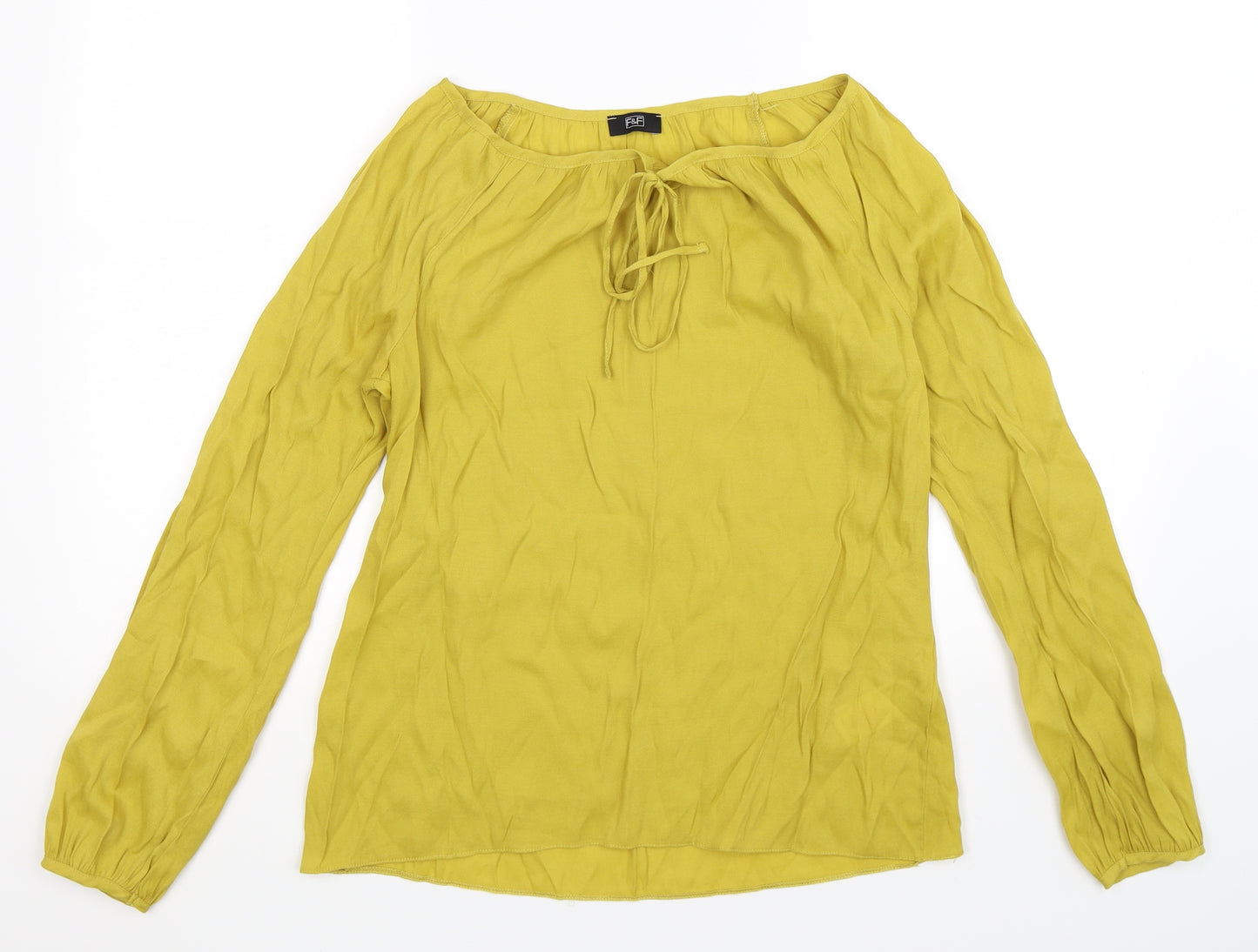 F&F Womens Yellow   Basic Blouse Size 10