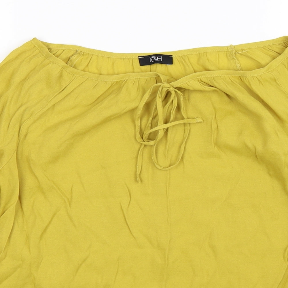 F&F Womens Yellow   Basic Blouse Size 10