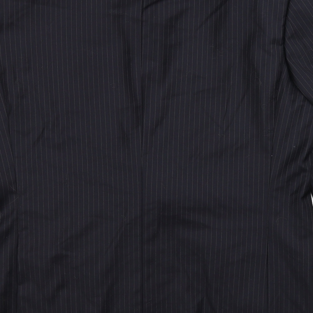 Pierre Cardin Mens Blue Striped  Jacket Suit Jacket Size 42