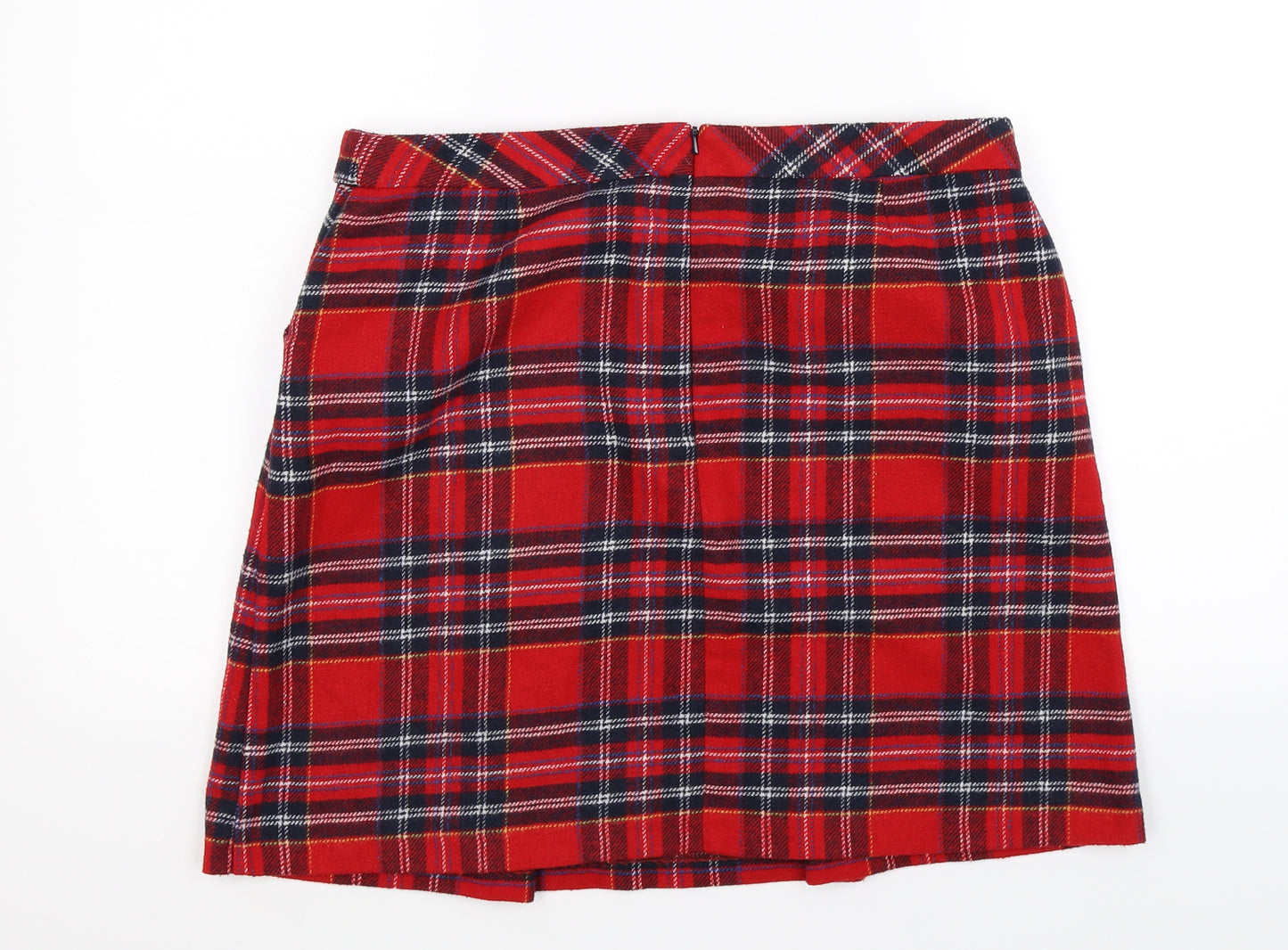 TU Womens Red Check  Mini Skirt Size 14