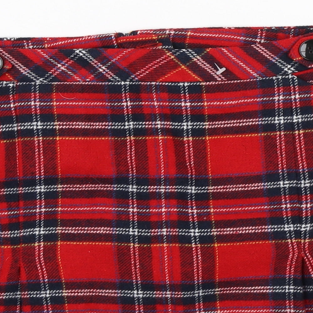 TU Womens Red Check  Mini Skirt Size 14