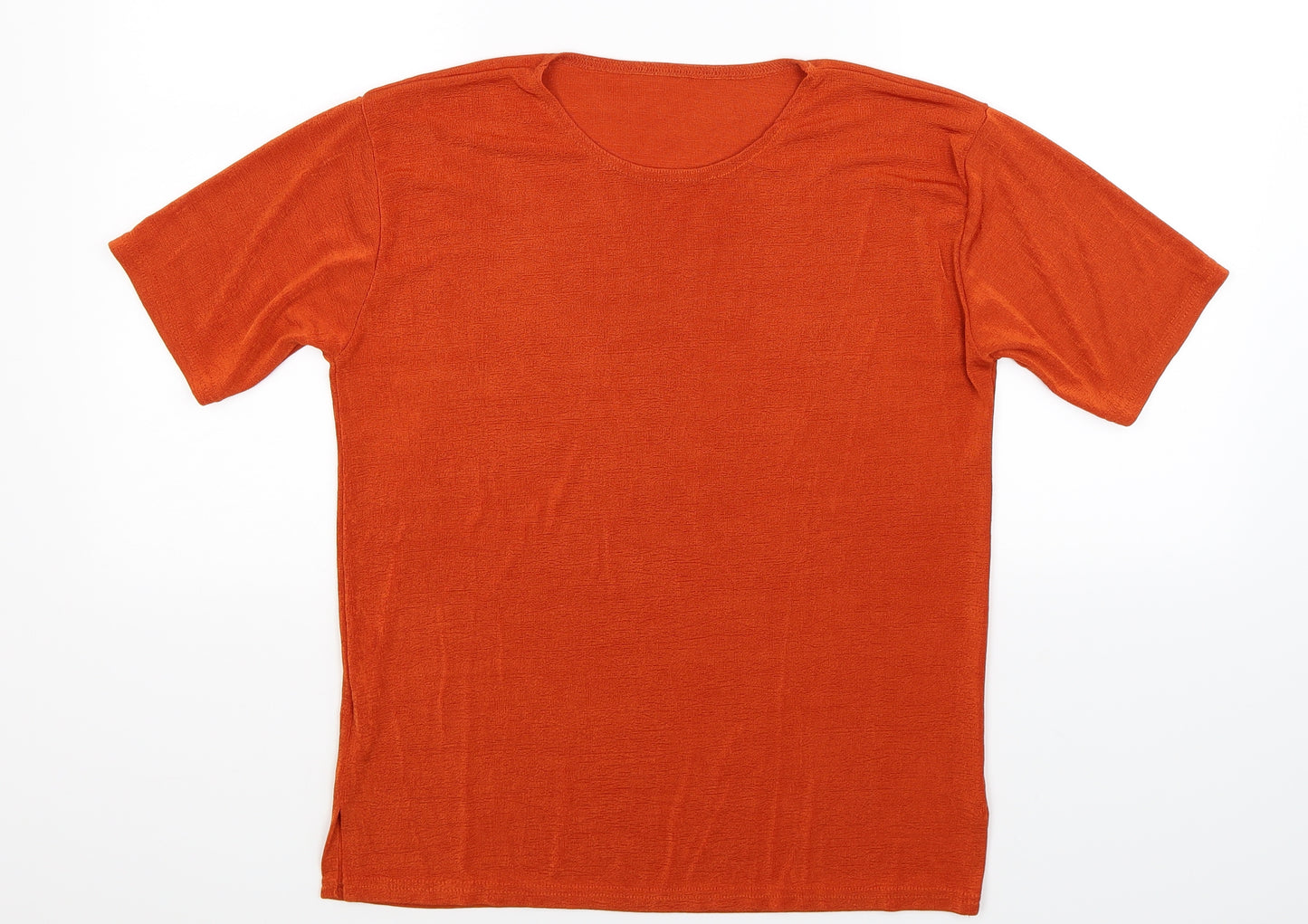 Preworn Womens Orange   Basic T-Shirt Size 12
