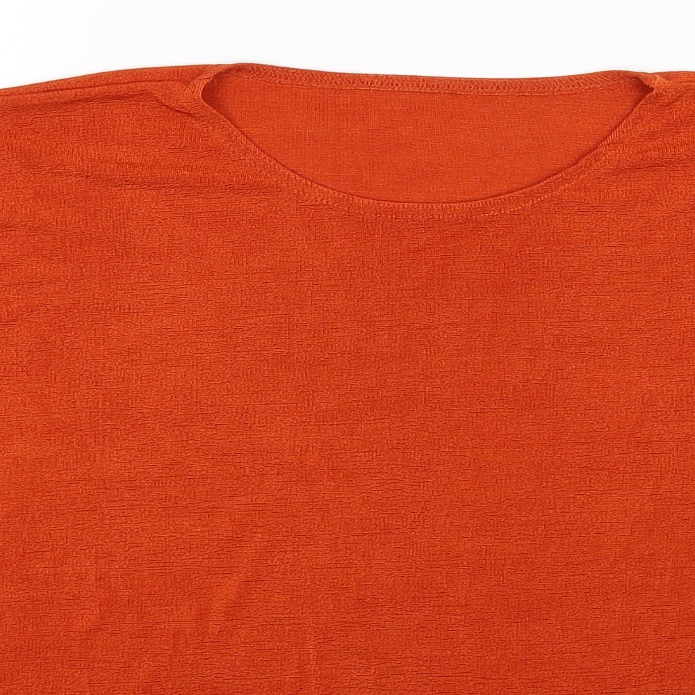 Preworn Womens Orange   Basic T-Shirt Size 12