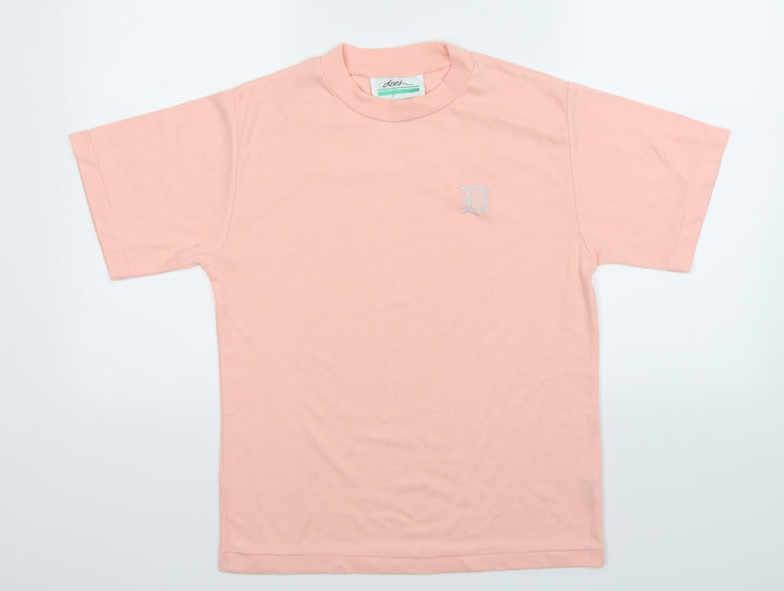 DASH Womens Pink Basic T-Shirt Size M