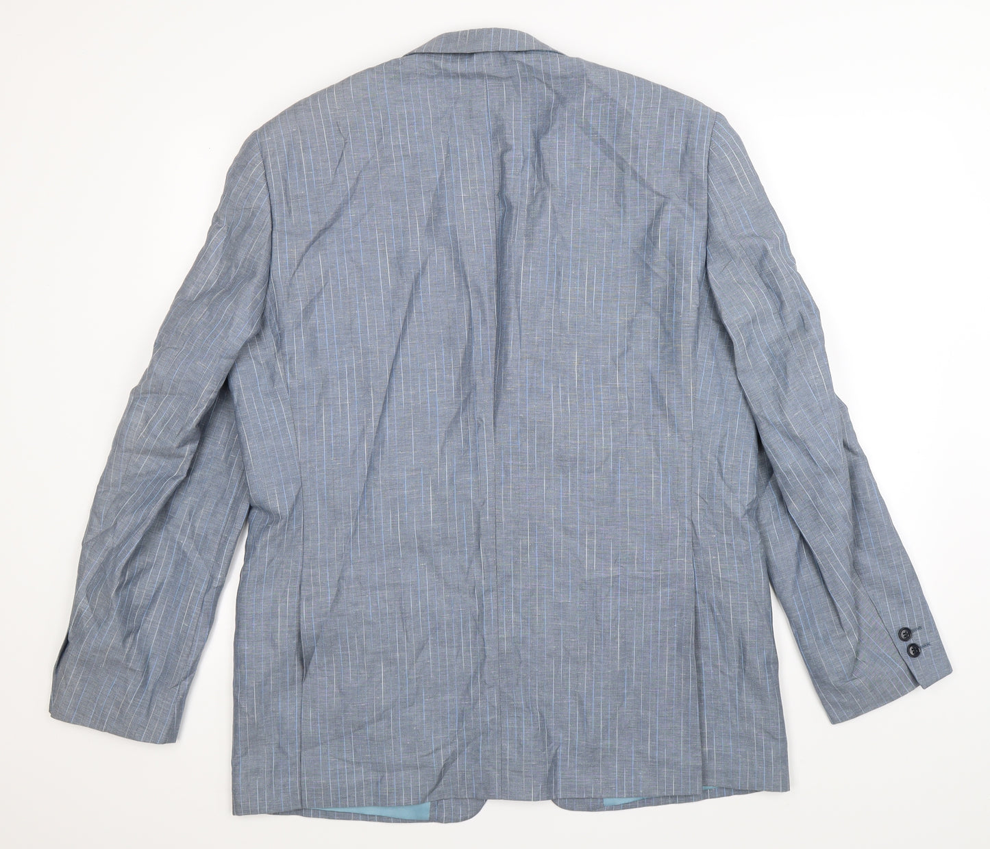 Pierre Cardin Mens Grey Striped  Jacket Suit Jacket Size 42