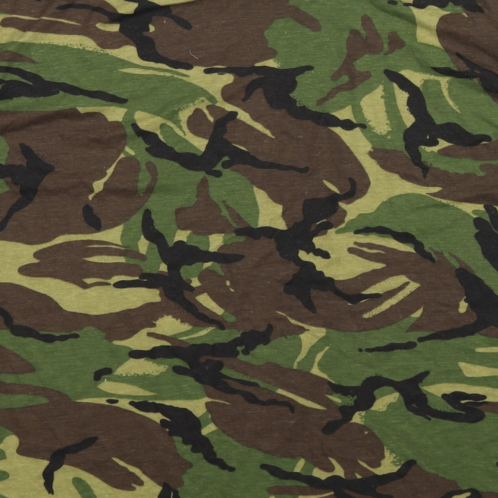 Kombat Mens Multicoloured Camouflage   T-Shirt Size L