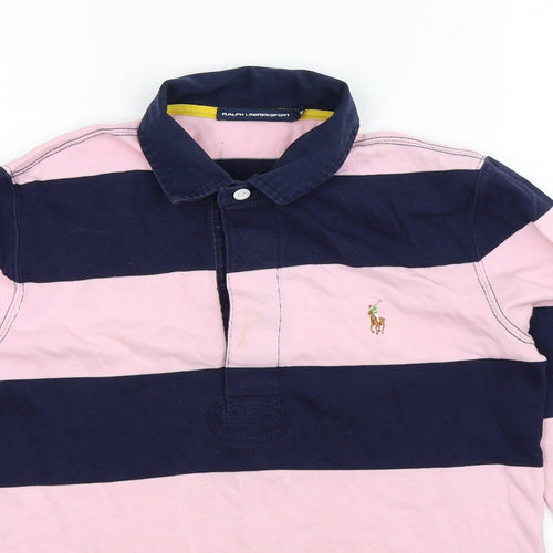 Ralph Lauren Sport Womens Multicoloured Striped  Basic Polo Size M