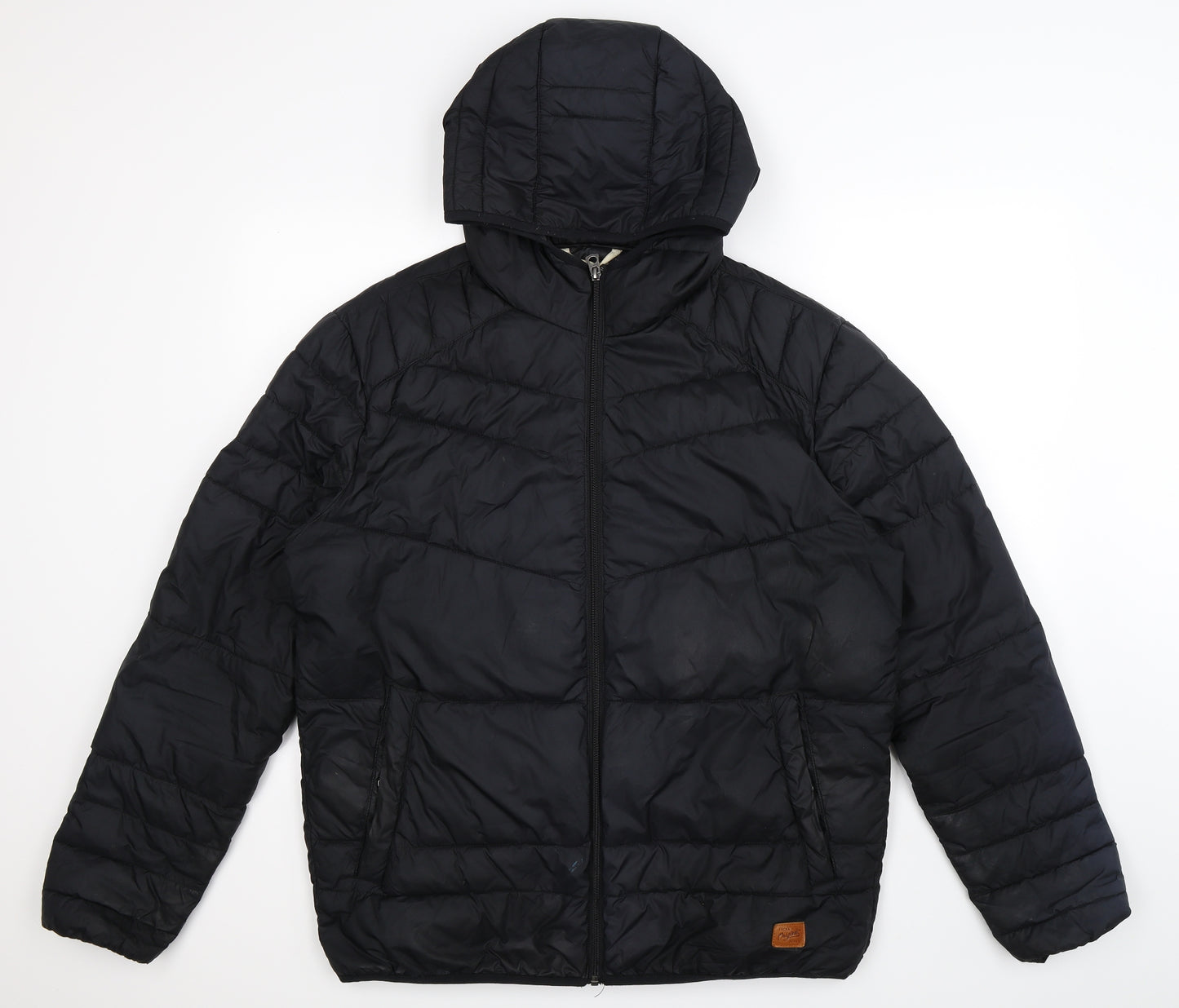 JACK & JONES Mens Black   Puffer Jacket Jacket Size XL