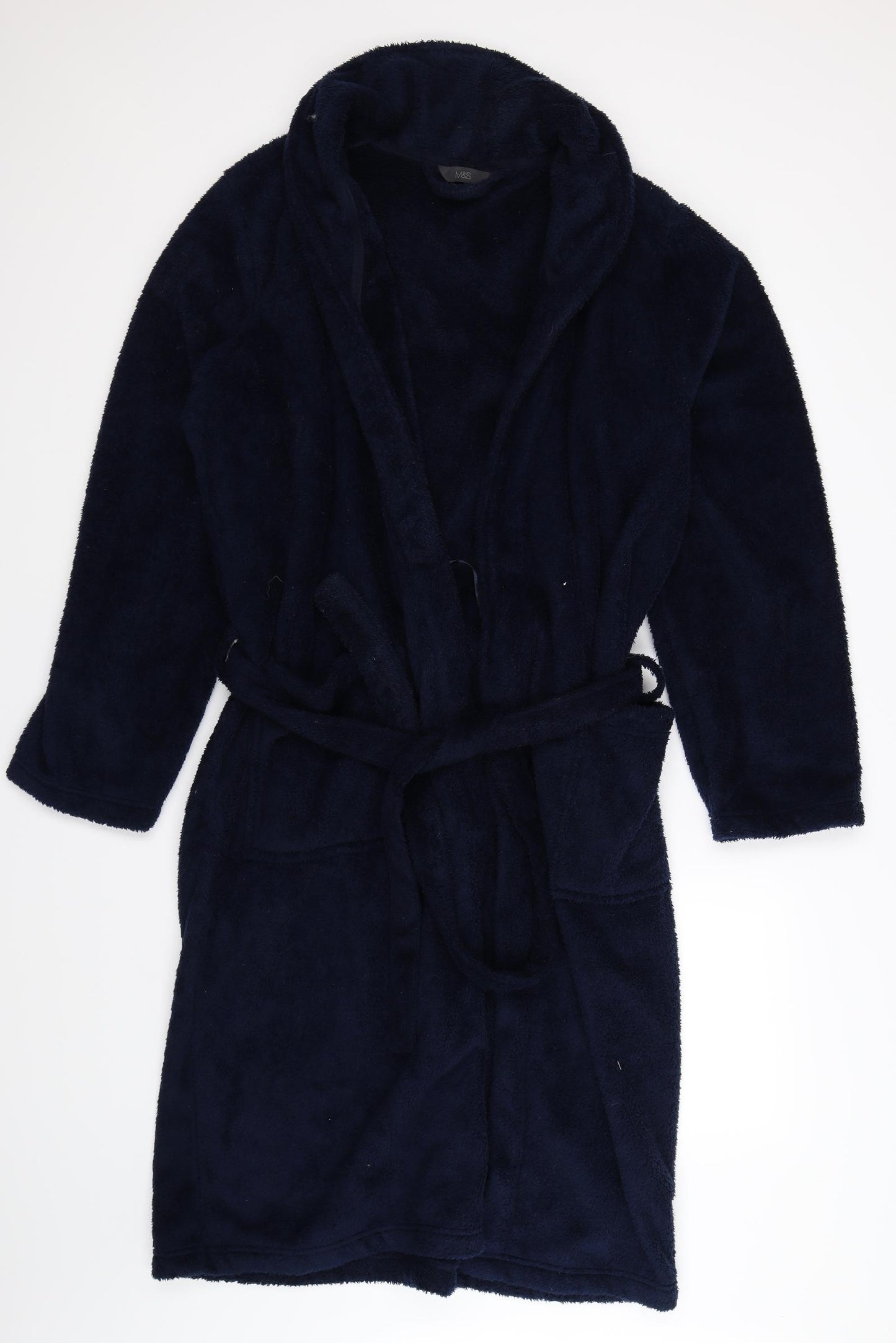Marks and Spencer Mens Blue  Fleece  Robe Size S