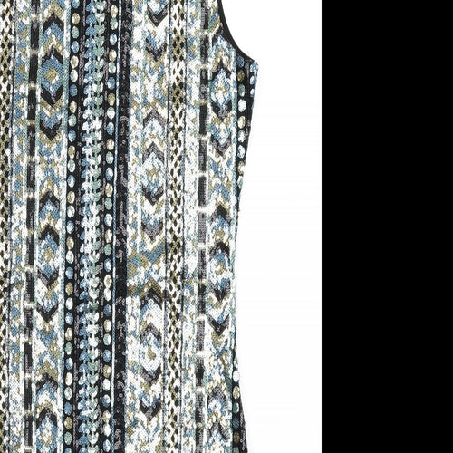 Pussycat London Womens Multicoloured Geometric  Bodycon  Size 8
