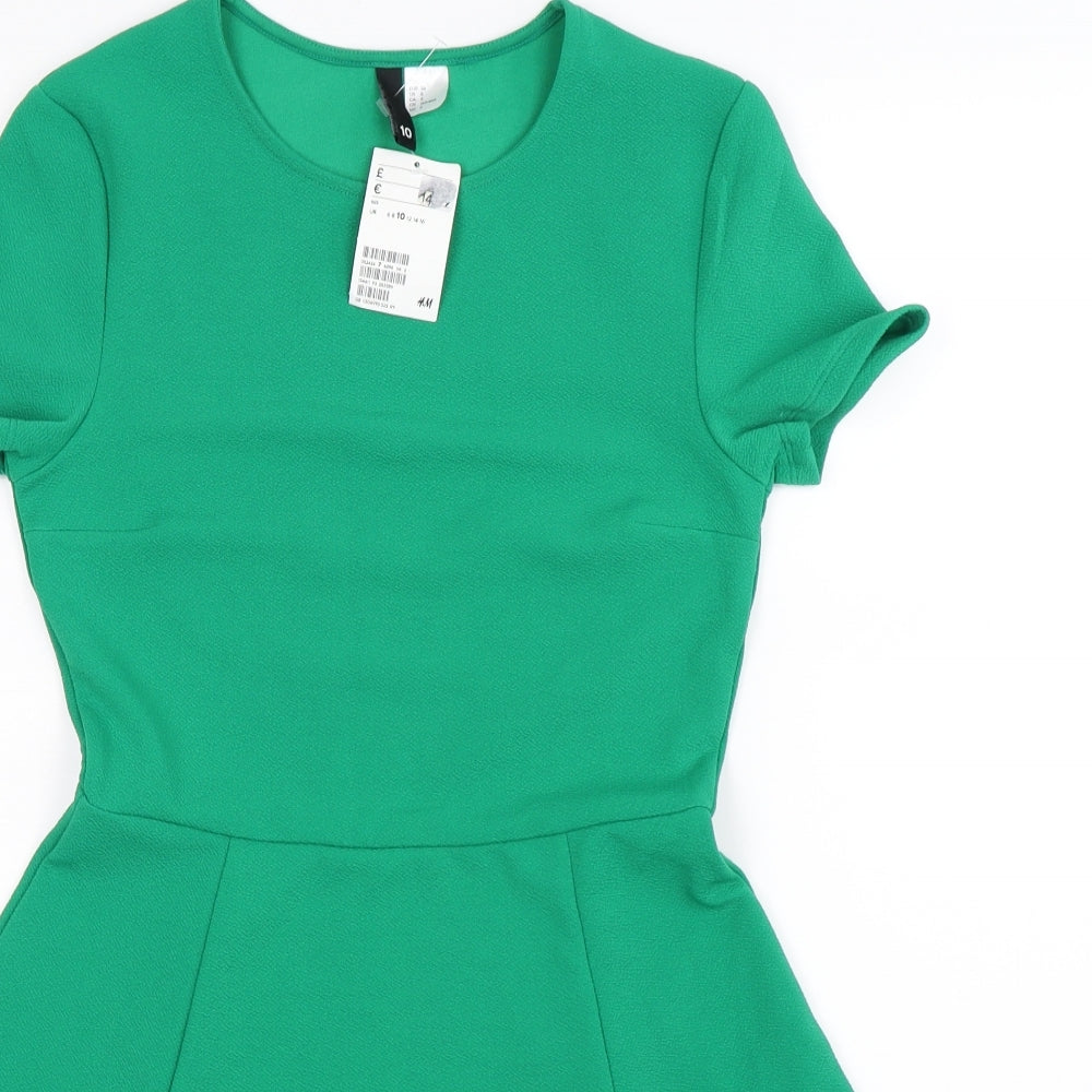 Divided Womens Green   Fit & Flare  Size 10