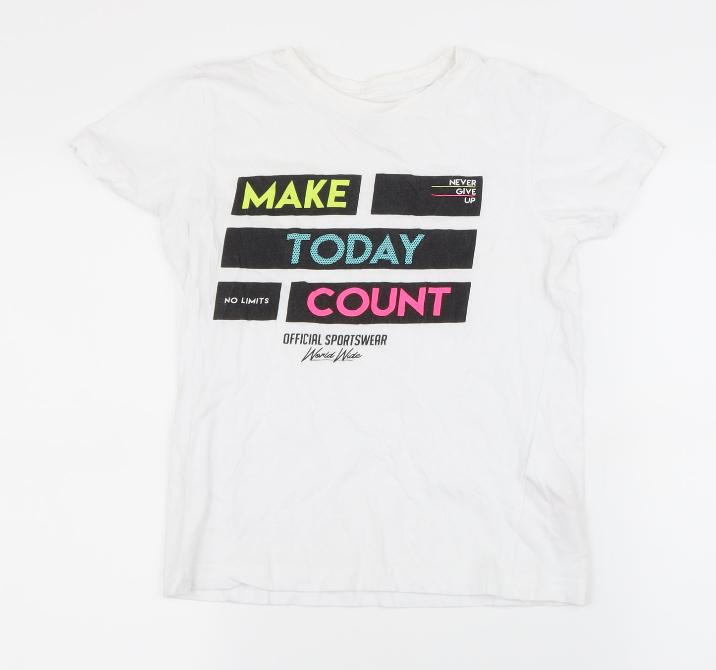 Primark Boys White   Basic T-Shirt Size 7-8 Years