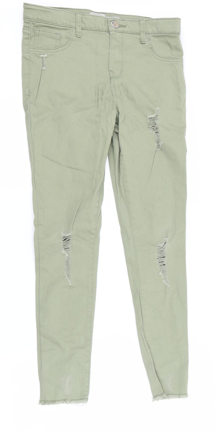 Primark Girls Green Skinny Jeans Size 11-12 Years