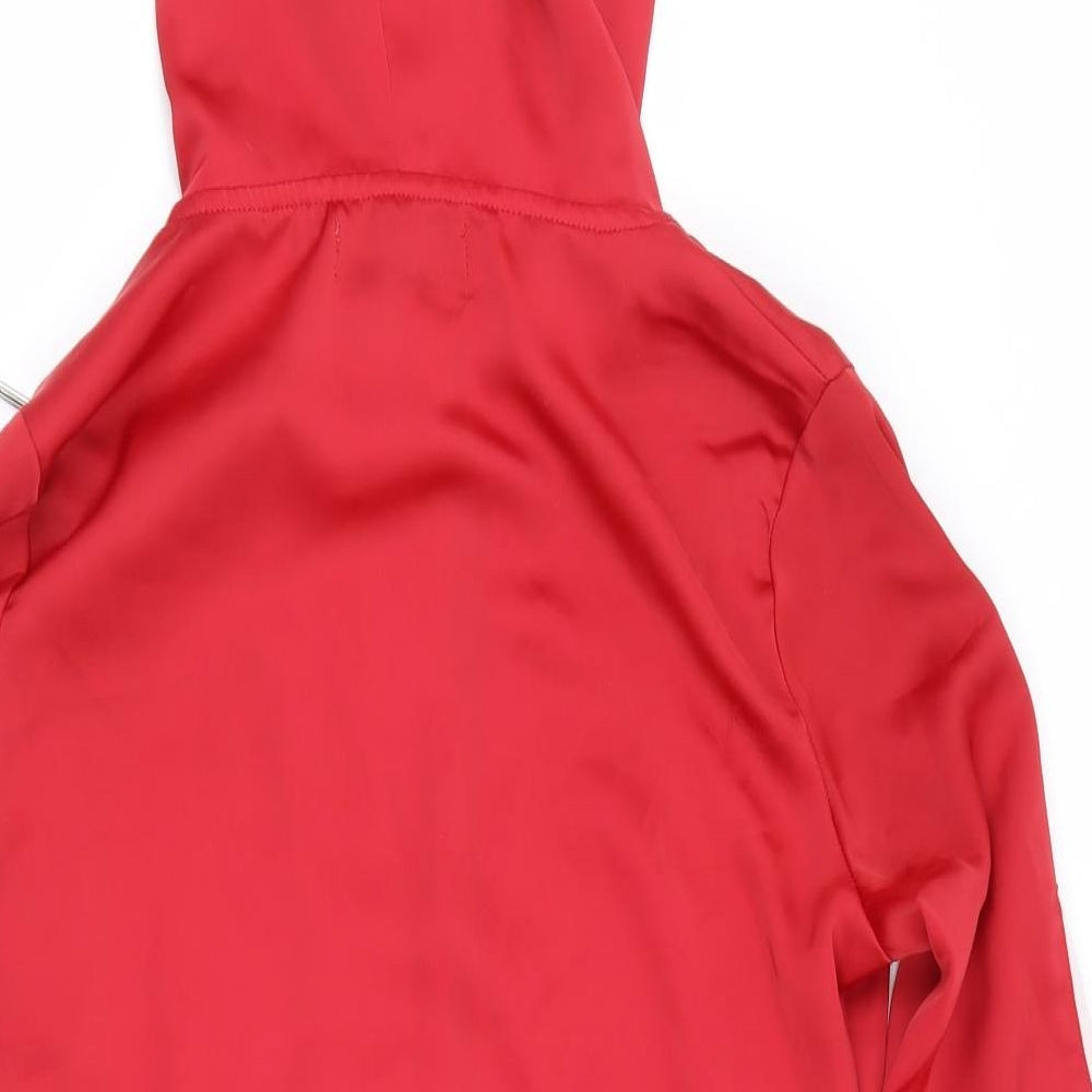 Maniere De Voir Womens Red   Bomber Jacket Jacket Size 8