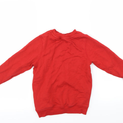 TU Boys Red   Pullover Sweatshirt Size 5 Years
