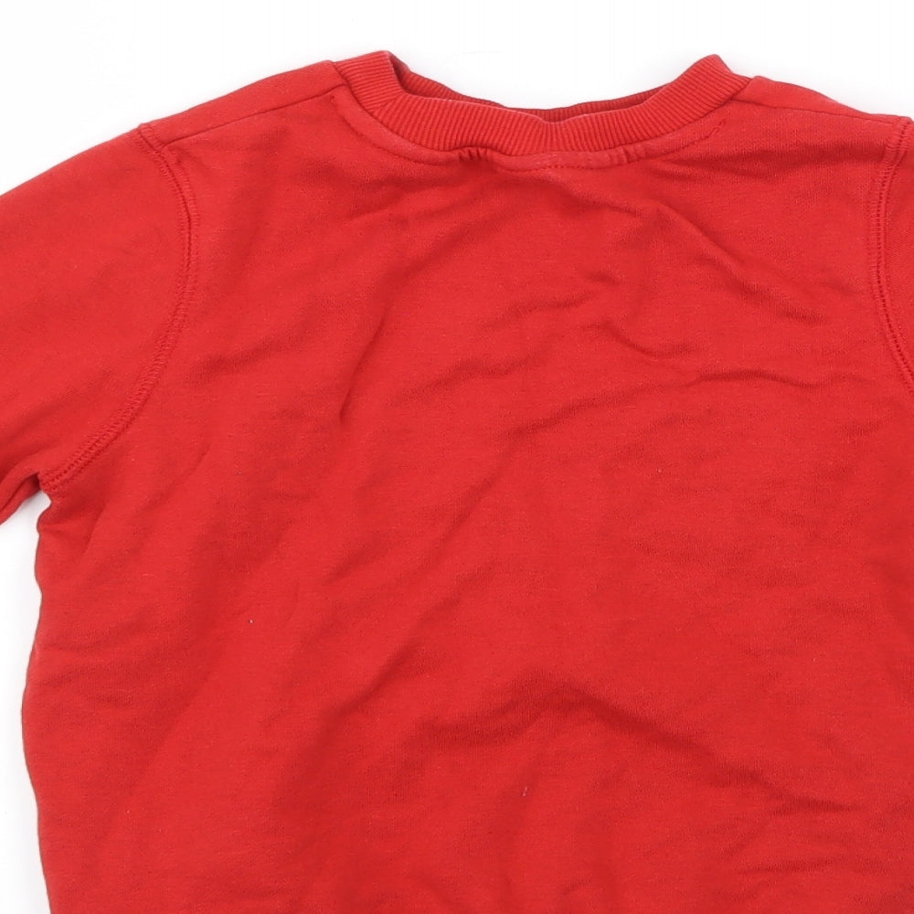 TU Boys Red   Pullover Sweatshirt Size 5 Years