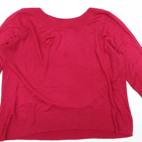 Bonmarché Womens Pink   Pullover Jumper Size 22