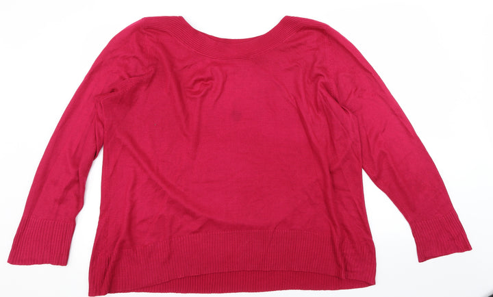 Bonmarché Womens Pink Pullover Jumper Size 22
