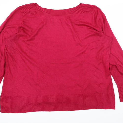 Bonmarché Womens Pink   Pullover Jumper Size 22