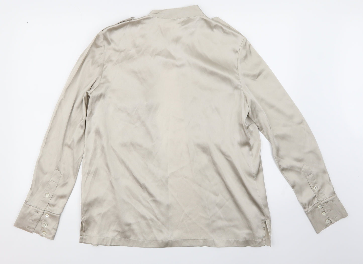 BASTYAN Womens Beige   Basic Button-Up Size 14
