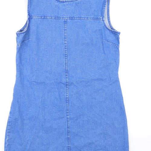 Primark Womens Blue   Pinafore/Dungaree Dress  Size 12
