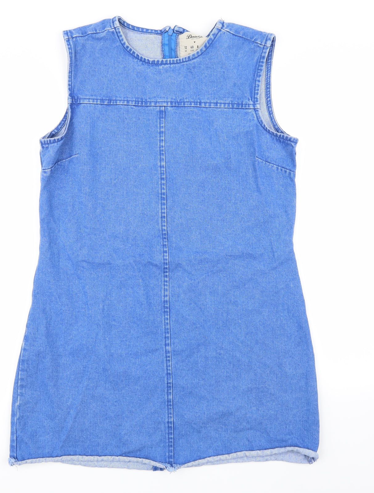 Primark Womens Blue   Pinafore/Dungaree Dress  Size 12