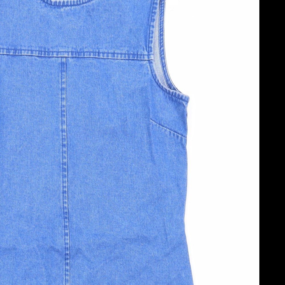 Primark Womens Blue   Pinafore/Dungaree Dress  Size 12
