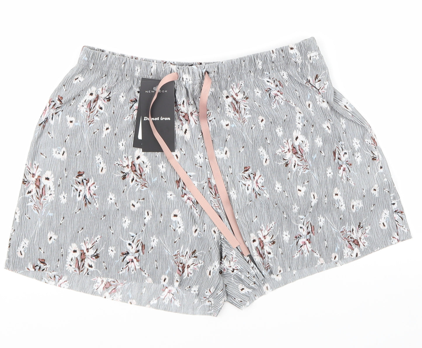 NewLook Womens Grey Floral  Culotte Shorts Size M