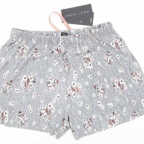 NewLook Womens Grey Floral  Culotte Shorts Size M