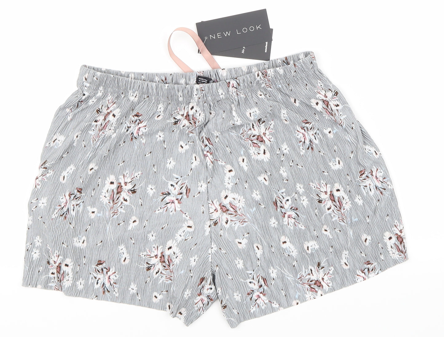 NewLook Womens Grey Floral  Culotte Shorts Size M
