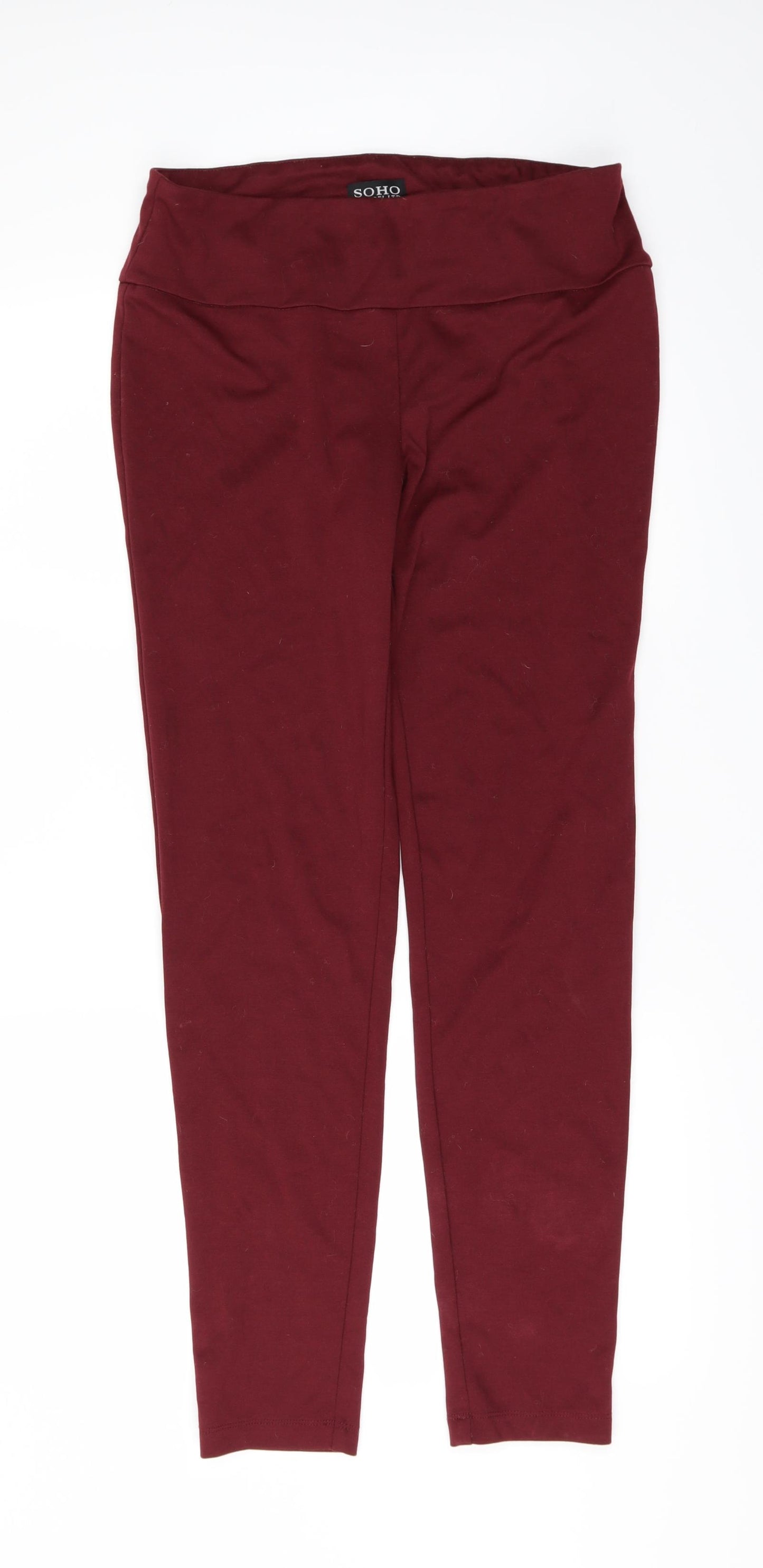SOHO Womens Red   Jogger Leggings Size M L28 in
