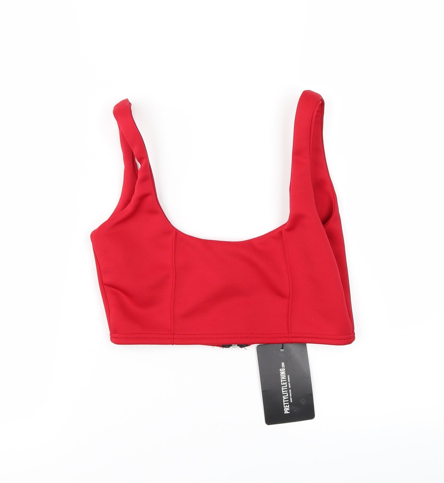 PRETTYLITTLETHING Womens Red   Basic T-Shirt Size 8