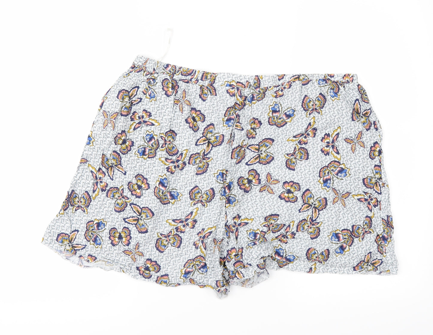 F&F Womens White   Cut-Off Shorts Size 18