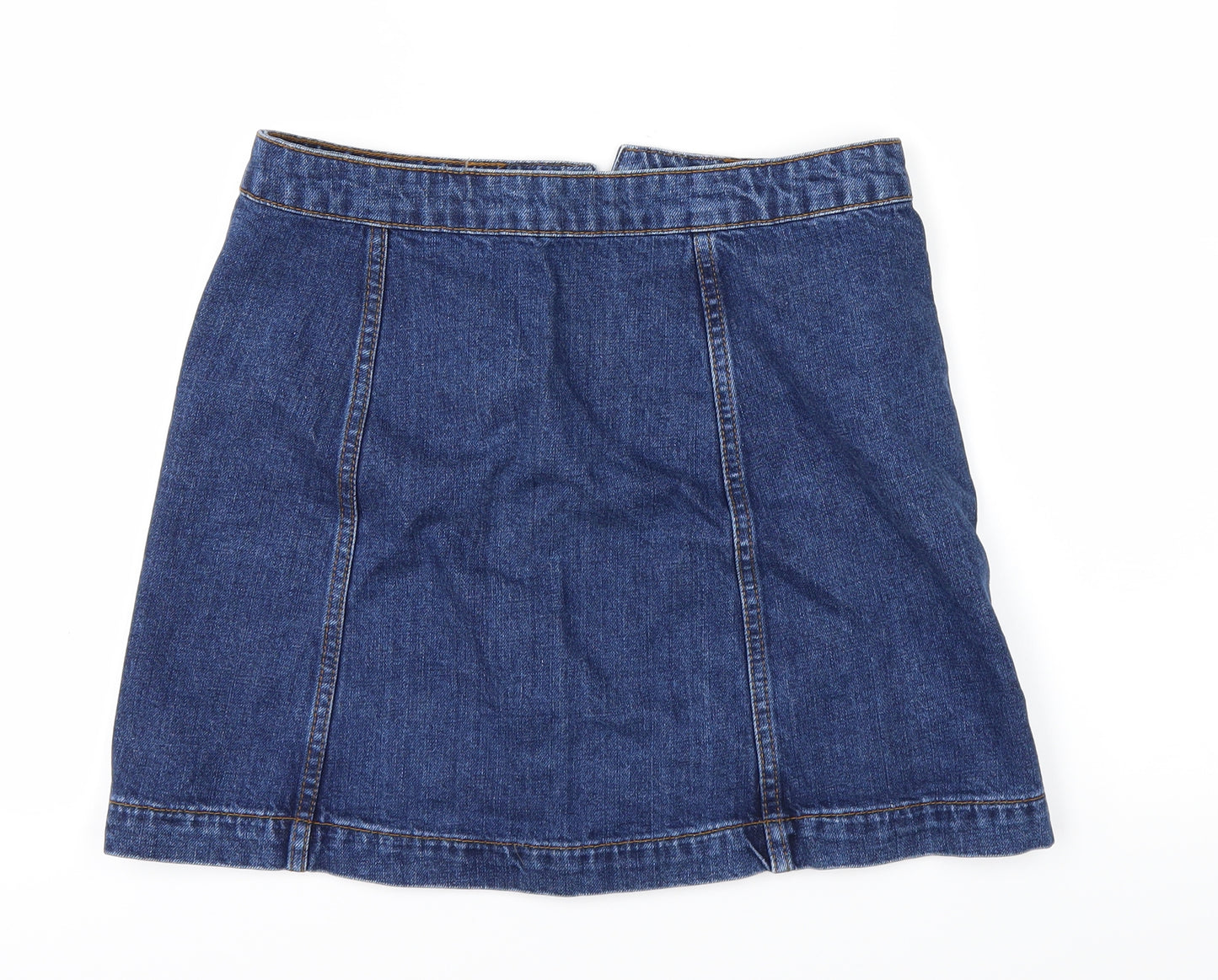 Topshop Womens Blue  Denim A-Line Skirt Size 28 in