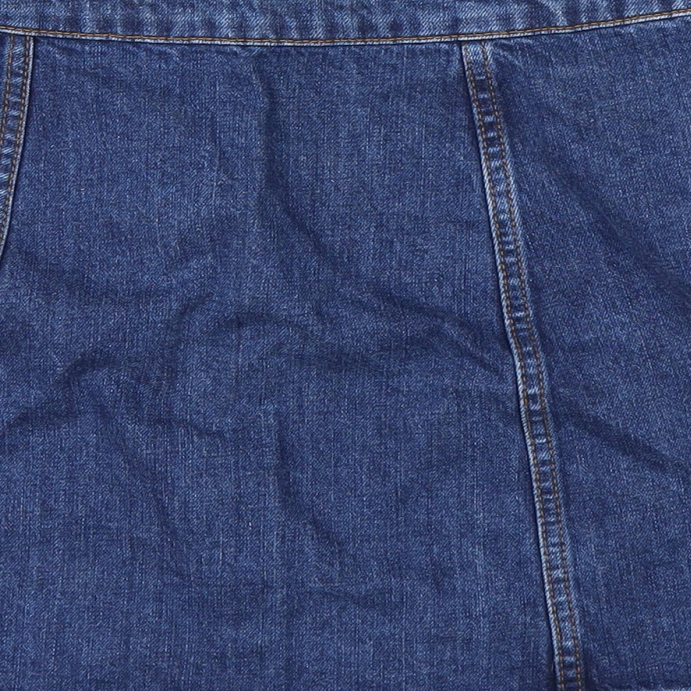 Topshop Womens Blue  Denim A-Line Skirt Size 28 in