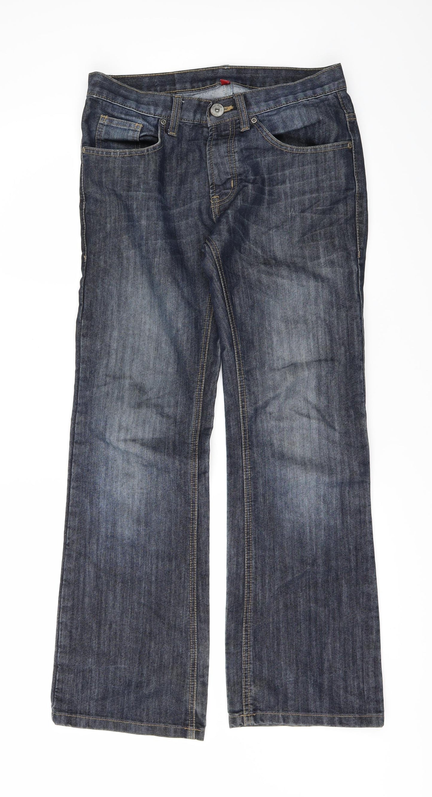 DenimCo Mens Blue   Bootcut Jeans Size 30 L30 in