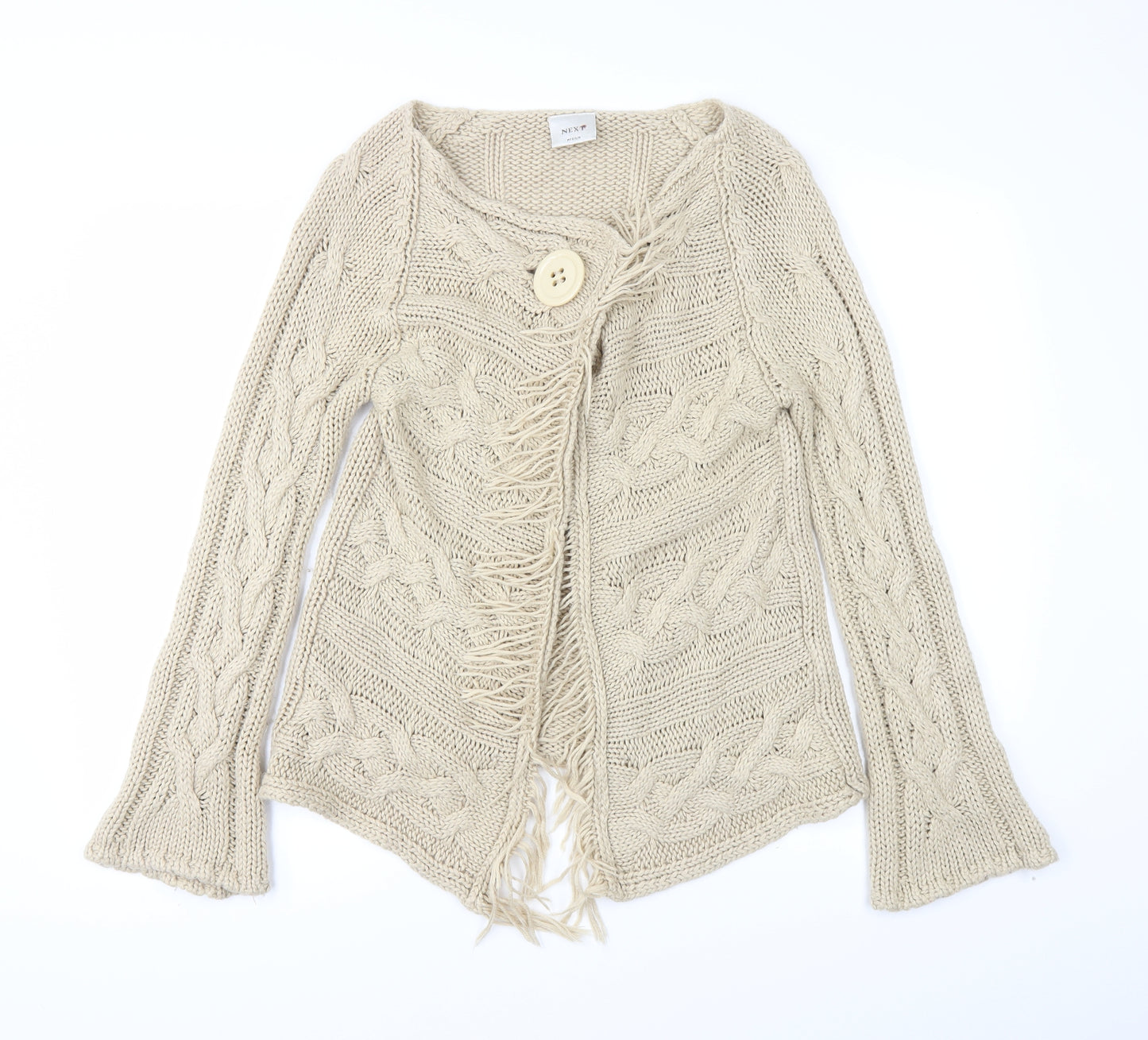 NEXT Womens White   Cardigan Jumper Size M