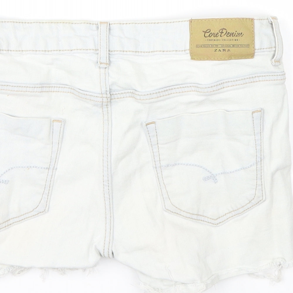 Zara Womens Blue   Cut-Off Shorts Size 10