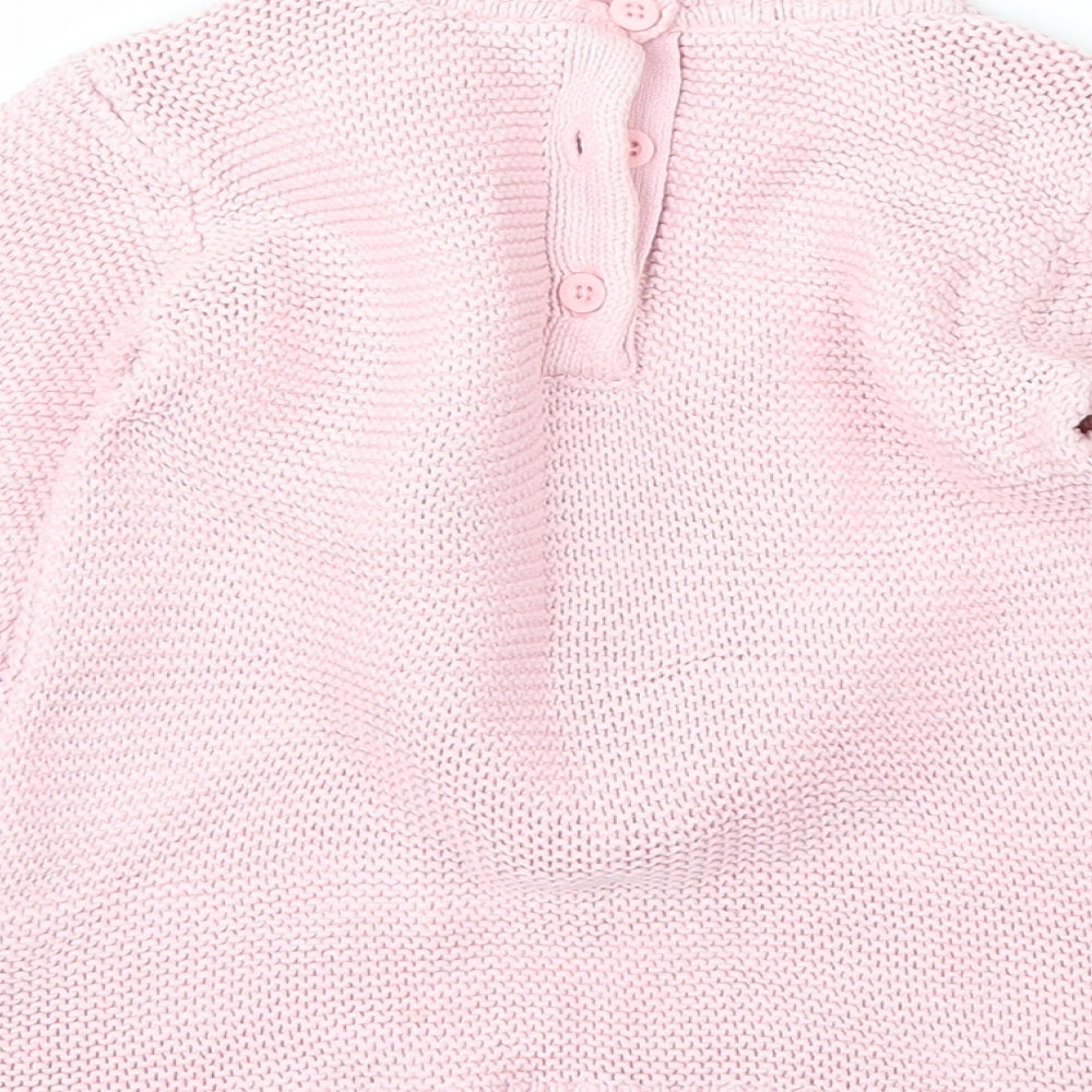 Disney Girls Pink  Knit Pullover Jumper Size 18-24 Months